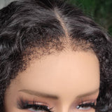 Wavymy Type 4 Hairline 13x4 HD Lace Front Wig Kinky Curly With Curly Edges HD Lace Front Wig Water Wave With Curly Edges