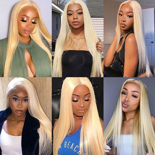 Wavymy 613 Blonde Straight Lace Frontal Wig 13x4 Lace Frontal Wig