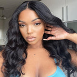 Wavymy Virgin Human Hair Body Wave Hair Weave 3 Bundles With 13x4 Lace Frontal