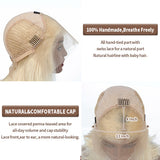 Wavymy 613 Blonde Short Bob Wig 13x4 Lace Front Wigs Straight Human Hair