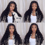 Wavymy Loose Deep Wave Wig Virgin Human Hair Full Lace Frontal Wig Natural Color