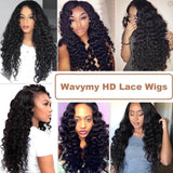 Wavymy Breathable Loose Deep HD Lace Wigs 5x5 Lace Closure Human Hair Wigs