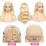 Wavymy Blonde 613 Lace Wigs Body Wave 13x4 Lace Front Wigs Pre Plucked Frontal Wigs