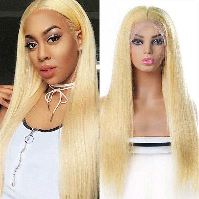 Wavymy 613 Blonde Hair 13x6 HD Lace Front Straight Human Hair Wigs