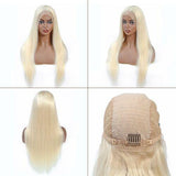 Wavymy Blonde 613 Straight 4x4 Lace Wig Virgin Human Hair Lace closure Wig 14-30 Inch