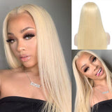 Wavymy Blonde 613 Straight 4x4 Lace Wig Virgin Human Hair Lace closure Wig
