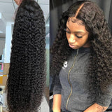 Wavymy Deep Wave 360 Lace Front Wig Human Hair Wig Natural Black