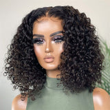 Wavymy Glueless HD Lace Wear & Go Kinky Curly Bob Wig Dome Cap 4x6 Lace Closure Wigs 180% Denisity