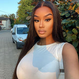 Wavymy Straight Hair Extensions Fish Line Hairnet Hairpiece Human Hair