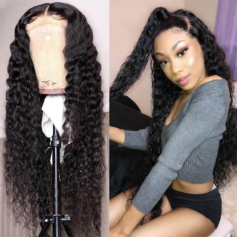 Wavymy Real Invisible Skin Melt HD Lace Wigs Kinky Curly 4x4 Lace Closure Wig Human Hair Wigs