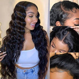 Wavymy Realistic Natural Hairline HD Lace Wigs Loose Deep Wave 4x4 Lace Closure Human Hair Wigs