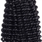 Wavymy Virgin Human Hair Weave Kinky Curly 4 Bundles with 5x5 Lace Closure
