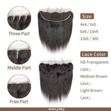 Wavymy Straight Virgin Human Hair 3 Bundles With 13x4 Lace Frontal