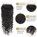 Wavymy Unprocessed Virgin Hair Kinky Curly 4x4 Lace Closure With 3 Bundles Human Hair Weave 10-26 Inch