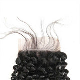 Wavymy Kinky Curly Virgin Human Hair Weave 4 Bundles with 4x4 Lace Closure