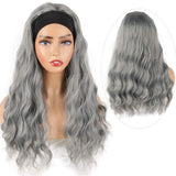 Wavymy Grey Headband Wig Body Wave Virgin Human Hair Half Wigs Customized Colors Wigs