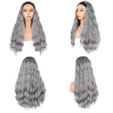 Wavymy Grey Headband Wig Body Wave Virgin Human Hair Half Wigs Customized Colors Wigs