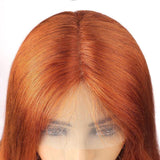 Wavymy Straight  Ginger Orange Color 13x4 Lace Front Wig Human Hair Wigs For Women