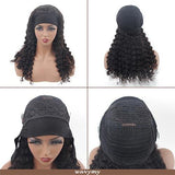 Wavymy Deep Wave Headband Wig 180% Glueless Wigs 100% Virgin Human Hair
