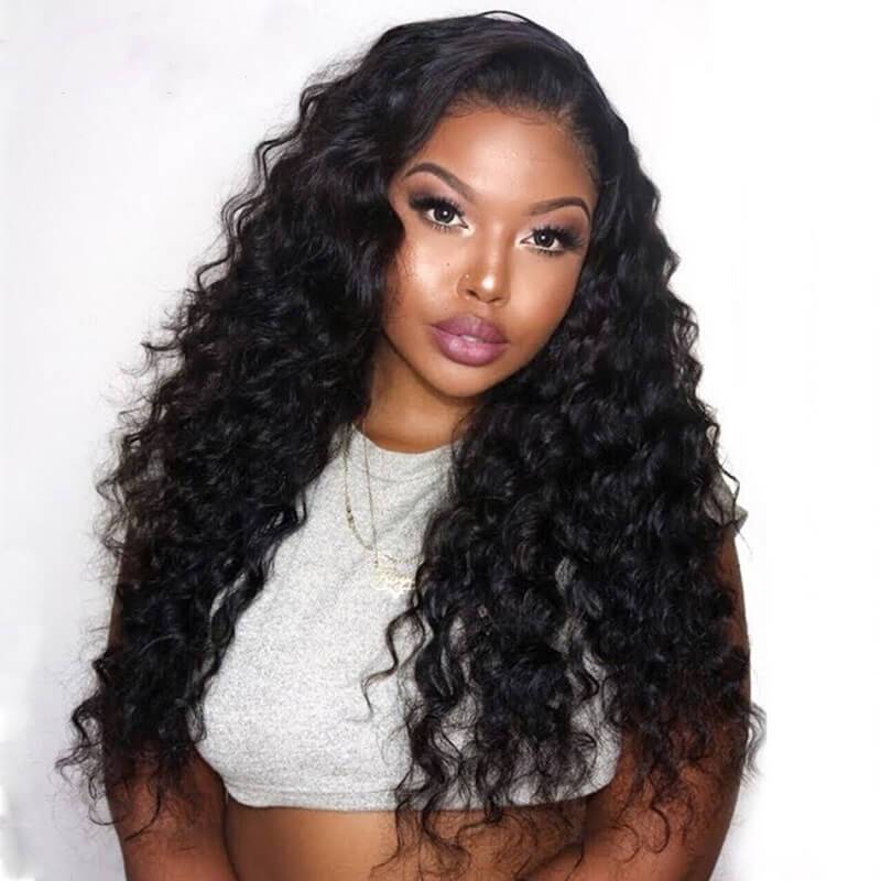Wavymy Loose Deep HD Lace Wigs 13x6 Lace Front Wigs Natural Black Color Human Hair Wigs For Sale