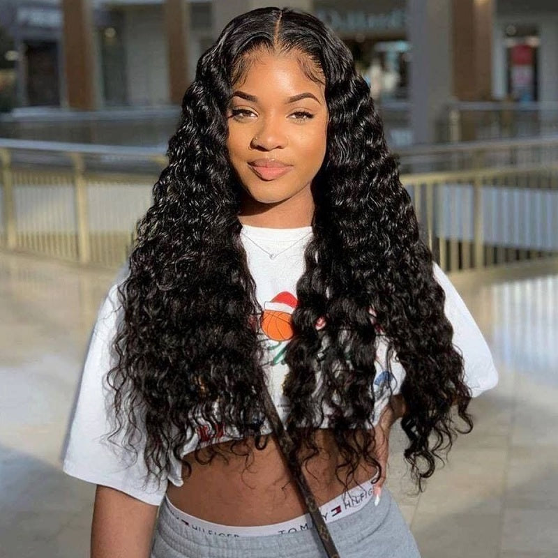 Wavymy Pre-plucked 5x5 Loose Deep Wave Lace Closure Human Hair Wigs