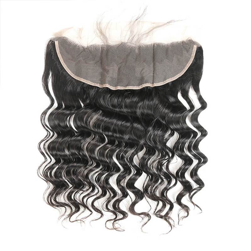 Wavymy Loose Deep Wave Virgin Human Hair 3 Bundles With 13x4 Lace Frontal