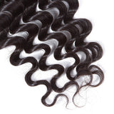 Wavymy Loose Deep Wave Hair Weave 3 Bundles With 4x4 Lace Closure 100% Human Virgin Hair