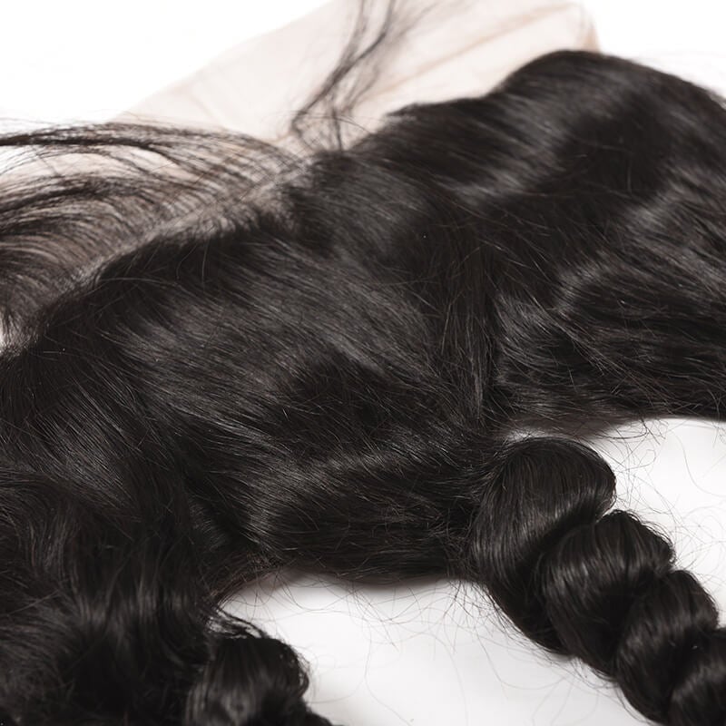 Wavymy Virgin Human Hair Loose Wave 4 Bundles With 13x6 Lace Frontal Virgin Human Hair
