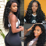 Wavymy Loose Deep Wave Natural Color Human Hair Weave 4 Bundles with 5x5 Lace Closure