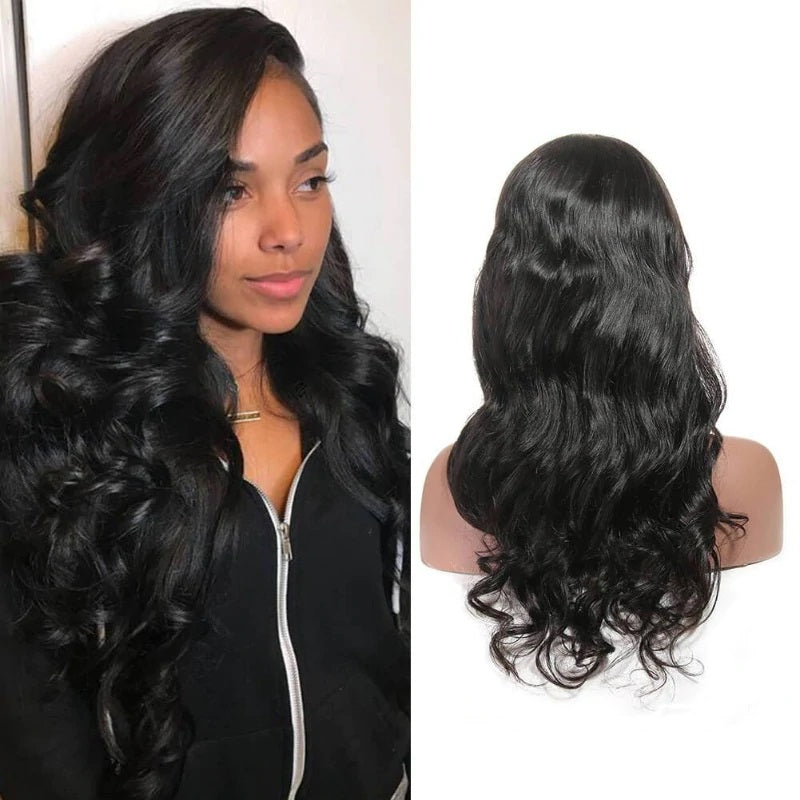 Wavymy Loose Wave 4x4 Lace Closure Wigs Hand Tied Hair Line Human Hair Wigs