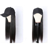 Wavymy Straight Baseball Cap Wigs With Hair Attached Hat Wigs With Human Hair