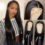 Wavymy Silky Straight Wig 5x5 Transparent Lace Closure Human Hair Wigs