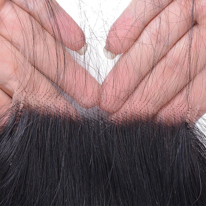 Wavymy Straight Virgin Human Hair 5x5 Lace Closure With 3 Bundles