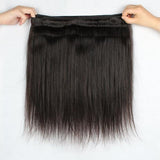 Wavymy Straight Human Hair Weave 4 Bundles with 5x5 Lace Closure