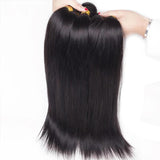 Wavymy Straight Human Hair Weave 4 Bundles with 5x5 Lace Closure