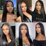 Wavymy 13x6 Lace Straight Hair  Frontal Wigs Pre Plucked Hairline Lace Frontal Human Hair Wigs Sale