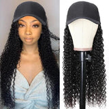 Wavymy Kinky Curly Hat Wigs Baseball Cap Wigs With Hair Attached Human Hair Wigs
