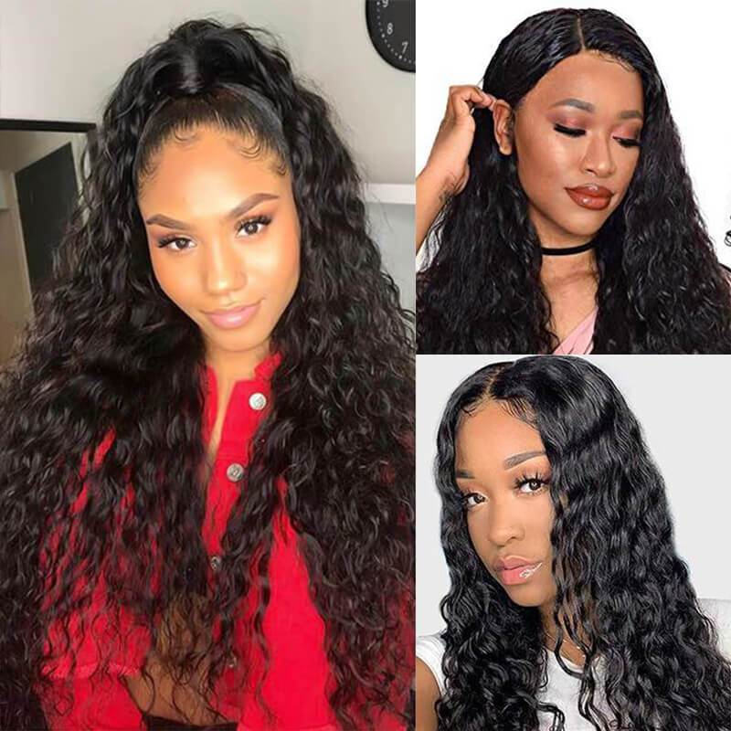 Wavymy Water Wave 5x5 Lace Closure With 3 Bundles Human Hair Weave