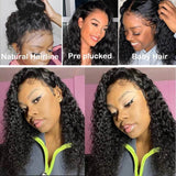 Wavymy Natural Look HD Lace Wigs Water Wave 5x5 Lace Closure Wig
